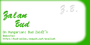 zalan bud business card